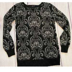 Black and silver maternity sweater